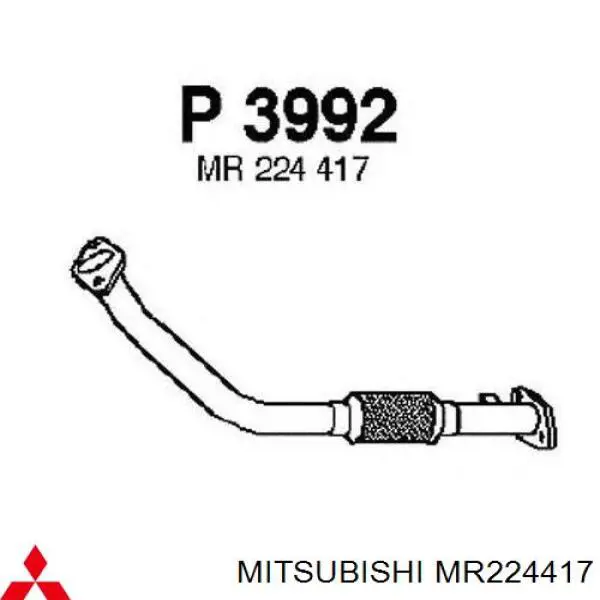 Купити MR224417 Mitsubishi Труба приймальна (штани) глушника, передня