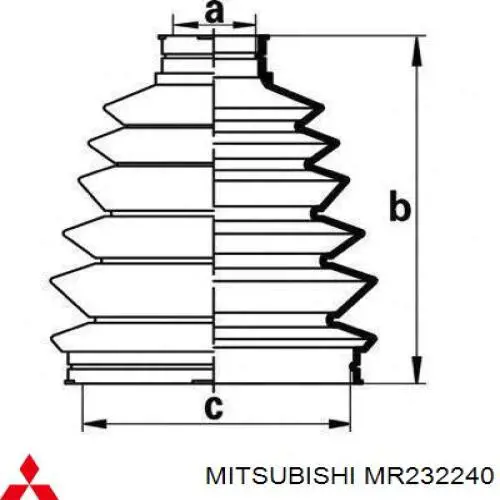 Купити MR232240 Mitsubishi Пильник шарніра приводу