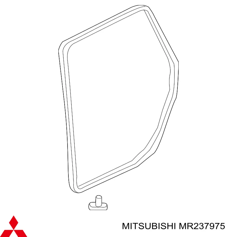 MR237975 Mitsubishi ущільнювач двері задньої лівої (на двері)