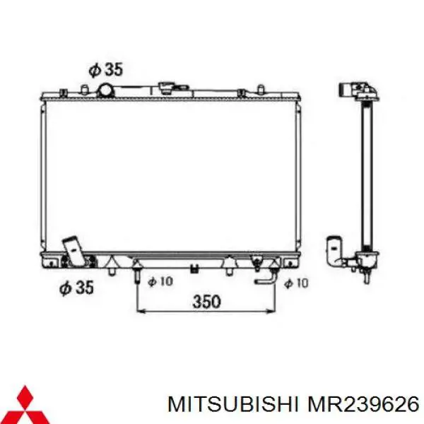 MR239626 Mitsubishi радіатор охолодження двигуна