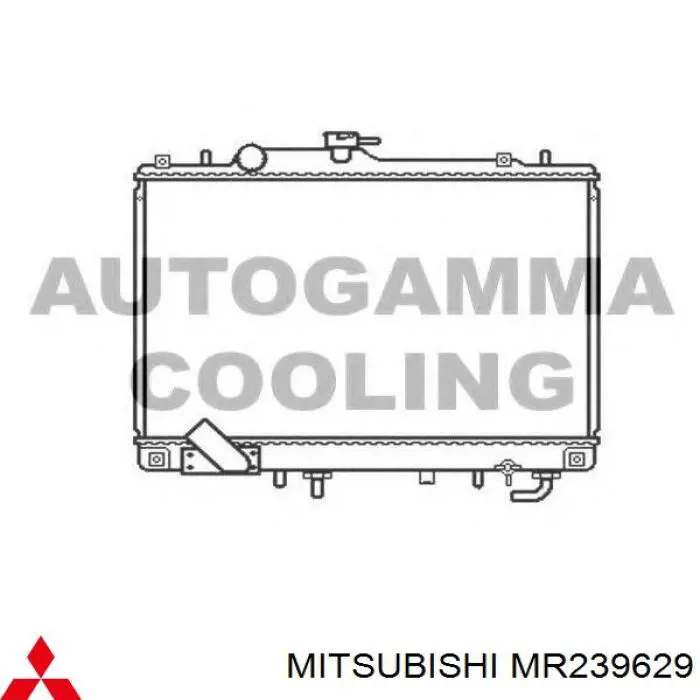 Купити MR239629 Mitsubishi Радіатор двигуна