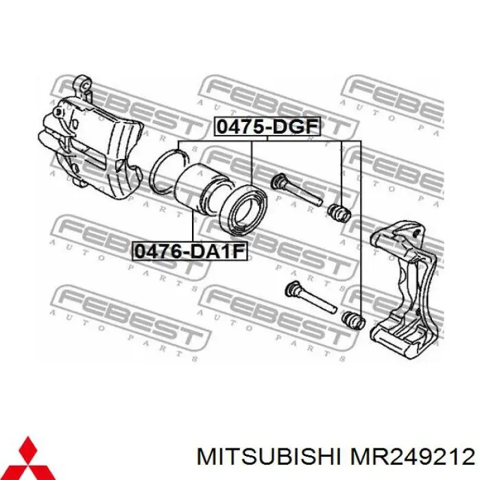 MR249212 Mitsubishi поршень супорту гальмівного, переднього