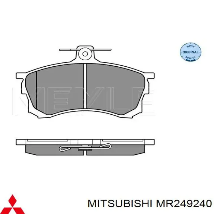 MR249240 Mitsubishi колодки гальмівні передні, дискові