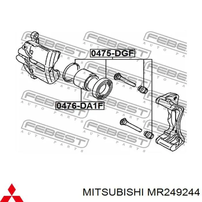 Ремкомплект супорту гальмівного переднього MITSUBISHI MR249244