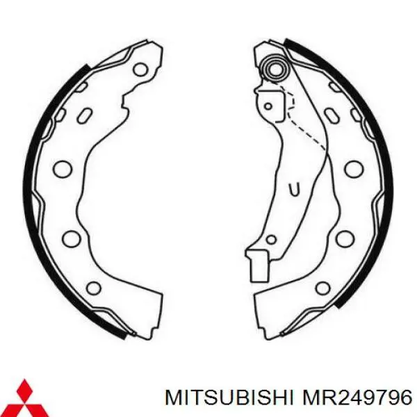 MR249796 Mitsubishi колодки гальмові задні, барабанні