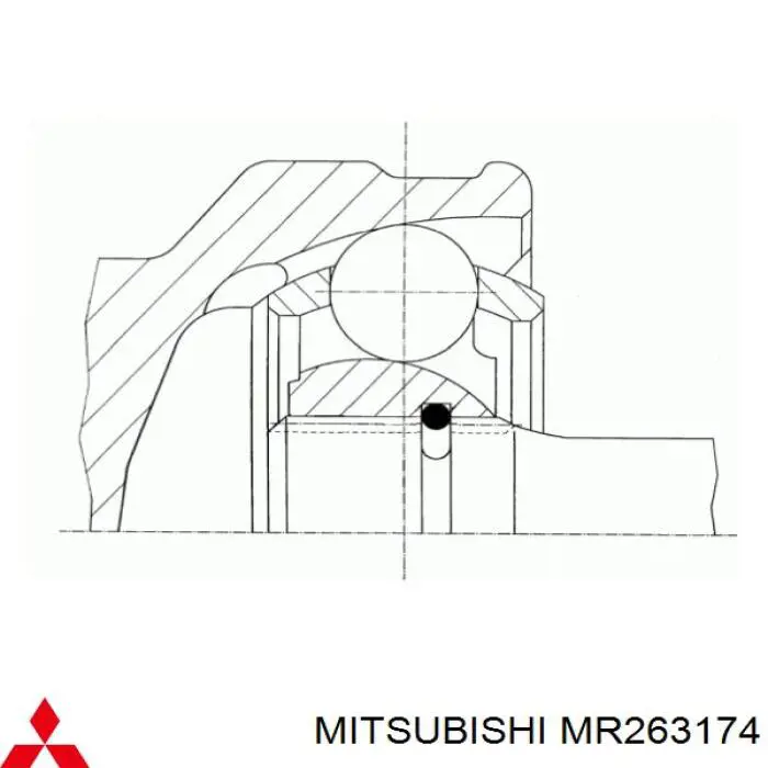 ШРУС внутрішній, передній, правий MR263174 Mitsubishi