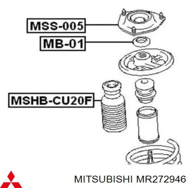 MR272946 Mitsubishi підшипник опорний амортизатора, переднього