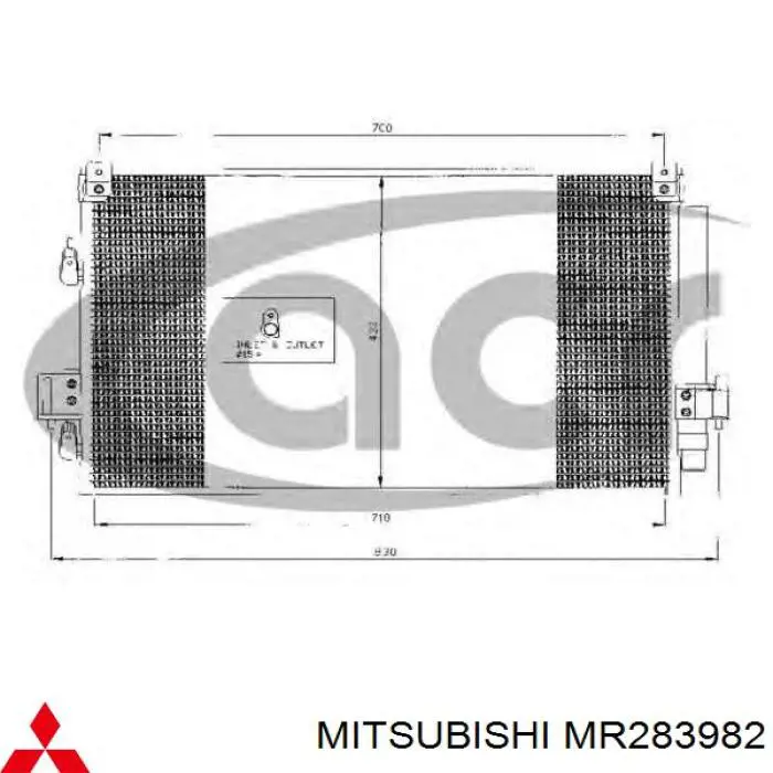 Радіатор охолодження кондиціонера Mitsubishi Space Wagon III
