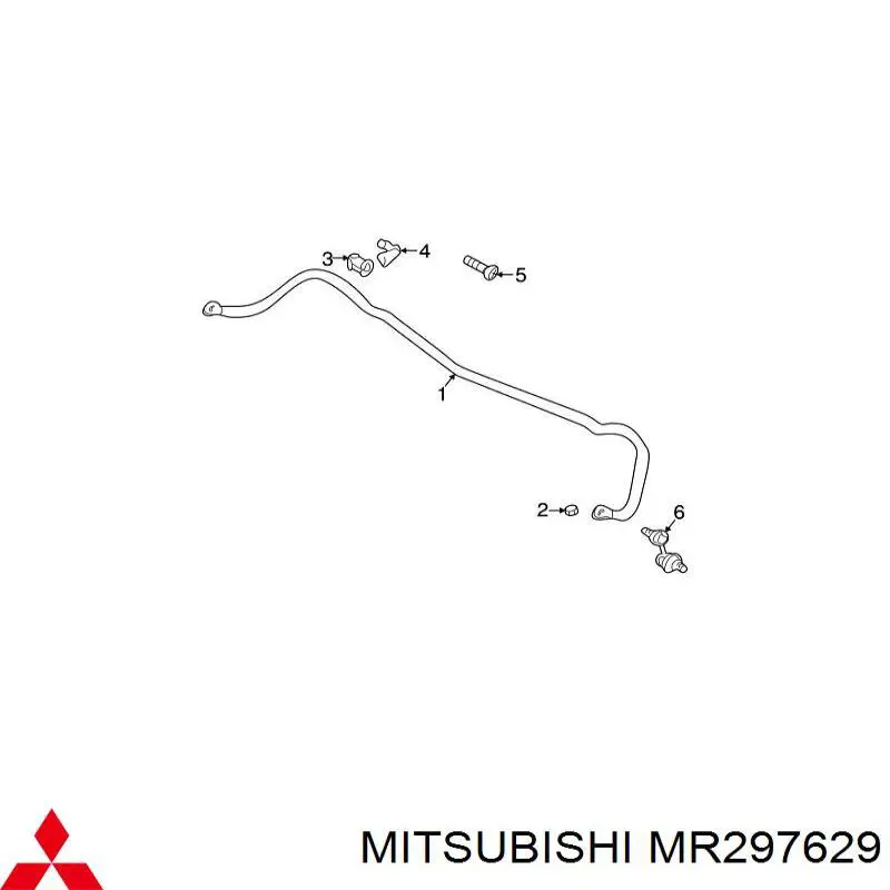 Купити MR297629 Mitsubishi Опора стабілізатора