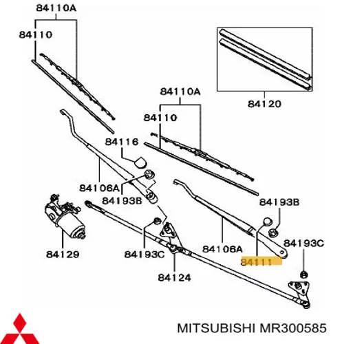 MR300585 Mitsubishi заглушка гайки кріплення повідка переднього двірника