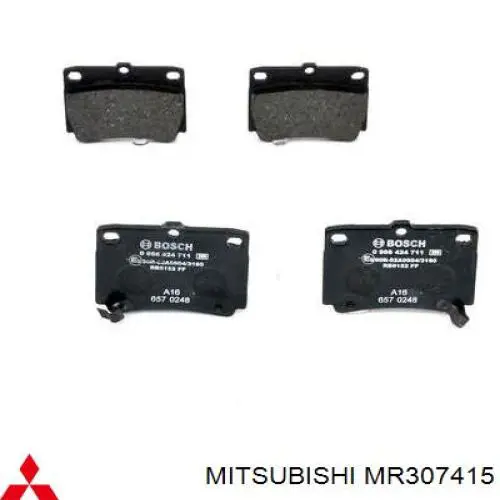 Колодки гальмові задні, дискові MR307415 Mitsubishi