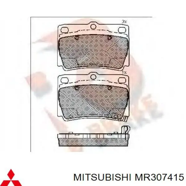 Задні гальмівні колодки Mitsubishi MR307415 ціна, від 20.31 USD