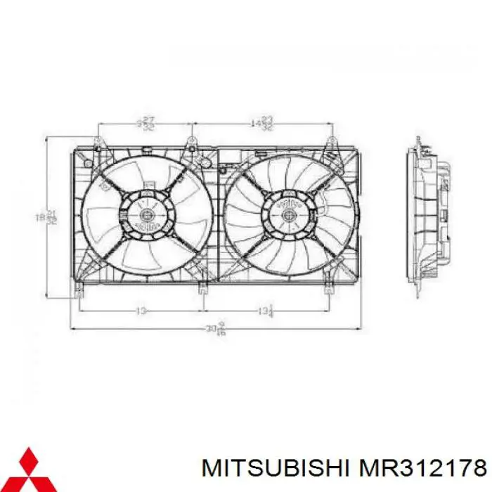 Купити MR312178 Mitsubishi Вентилятор/крильчатка радіатора охолодження, лівий
