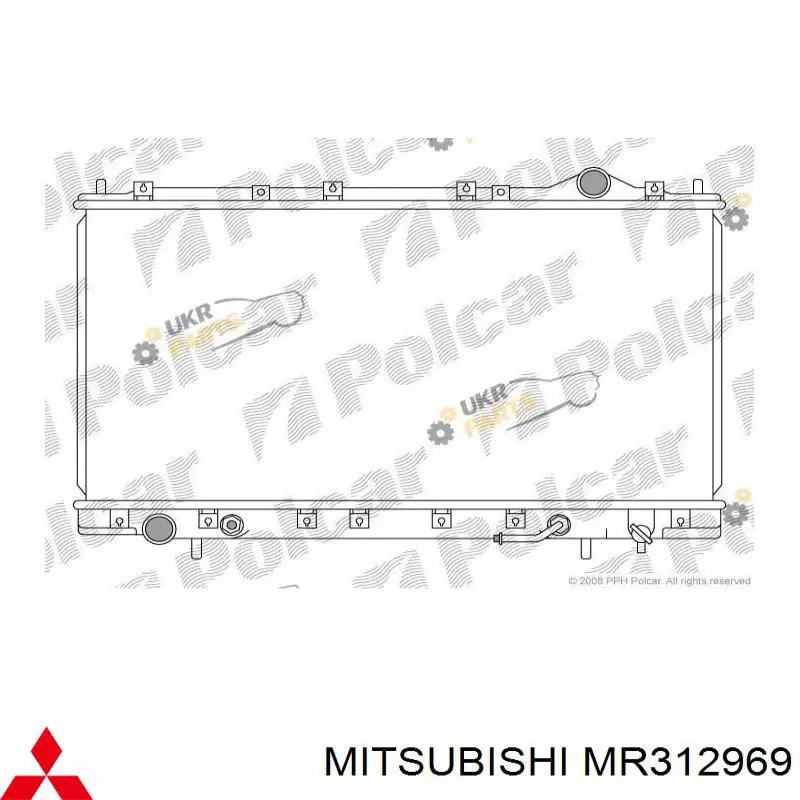 MR312969 Mitsubishi радіатор охолодження двигуна