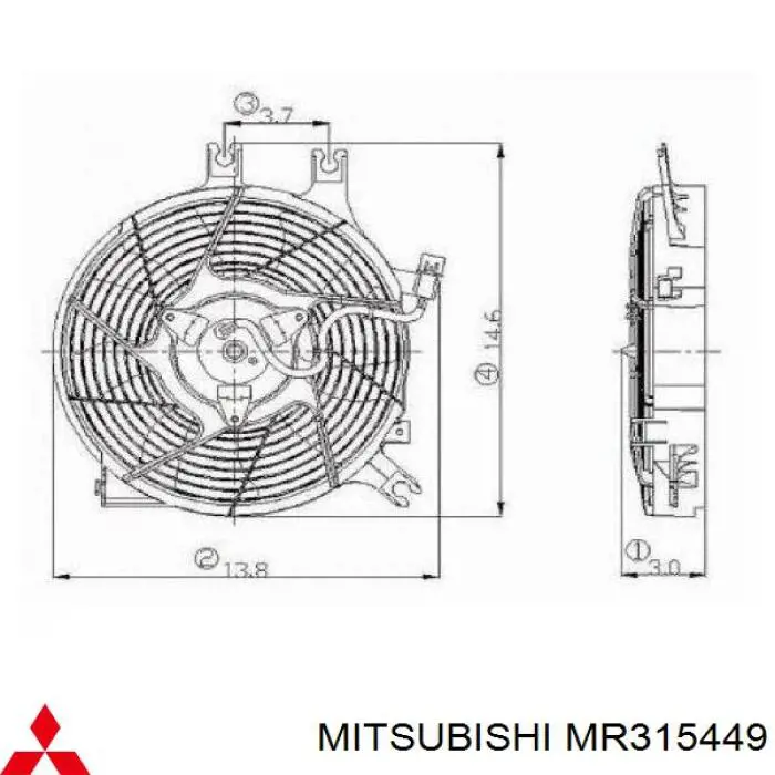 Купити MR315449 Mitsubishi Вентилятор радіатора кондиціонера