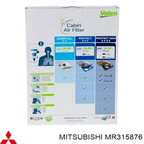 Купити MR315876 Mitsubishi Фільтр салону вугільний