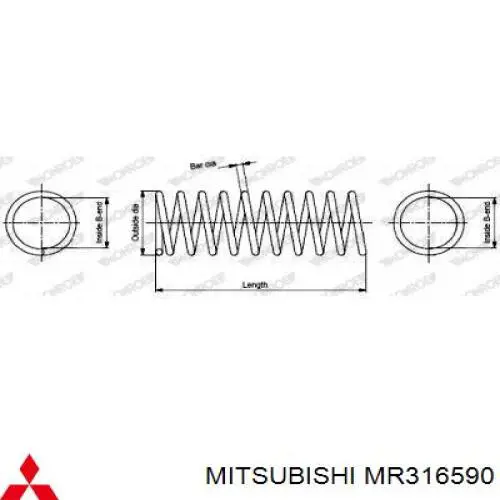 Пружина передньої підвіски Japan Parts ZC1951A