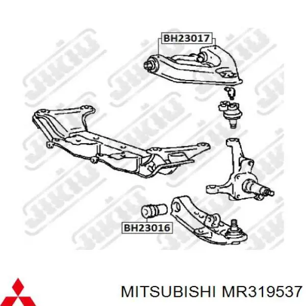 Сайлентблок нижнього важеля передньої підвіски Mitsubishi MR319537 ціна, від 9.77 USD