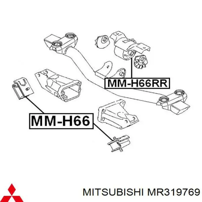 MR319769 Mitsubishi подушка (опора двигуна ліва/права)