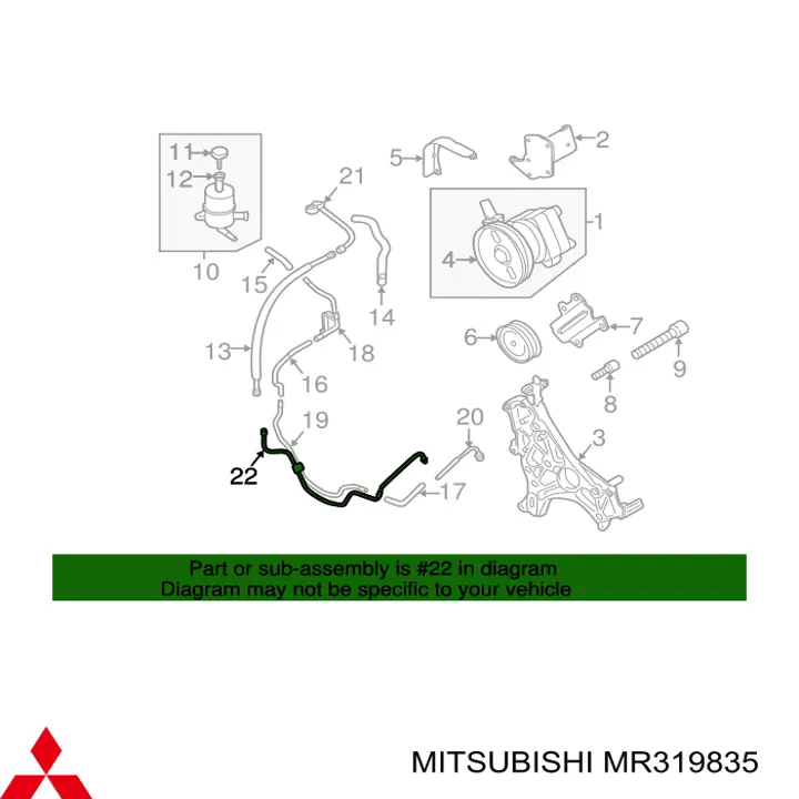  Mitsubishi MR319835 ціна, від 31.04 USD
