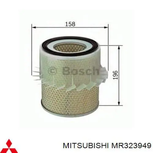 Купити MR323949 Mitsubishi Автомобільний фільтр повітря