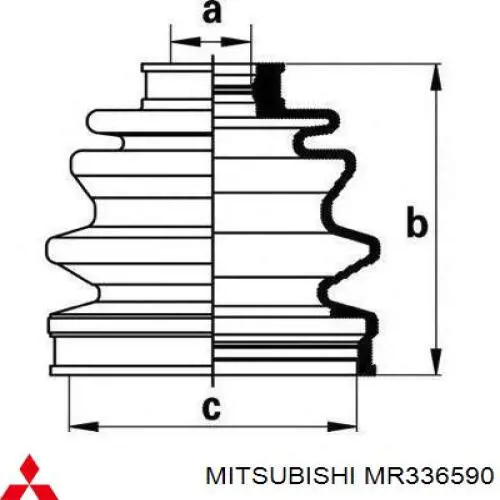 Пильник ШРУСа зовнішній MR336590 Mitsubishi
