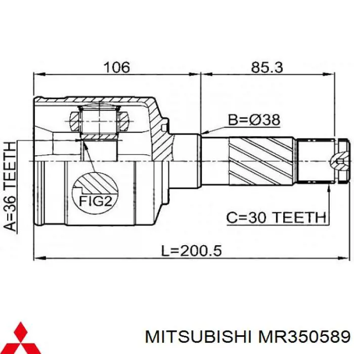 Пильник ШРУСа внутрішній MR350589 Mitsubishi