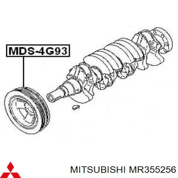 Купити MR355256 Mitsubishi Шків колінчастого вала