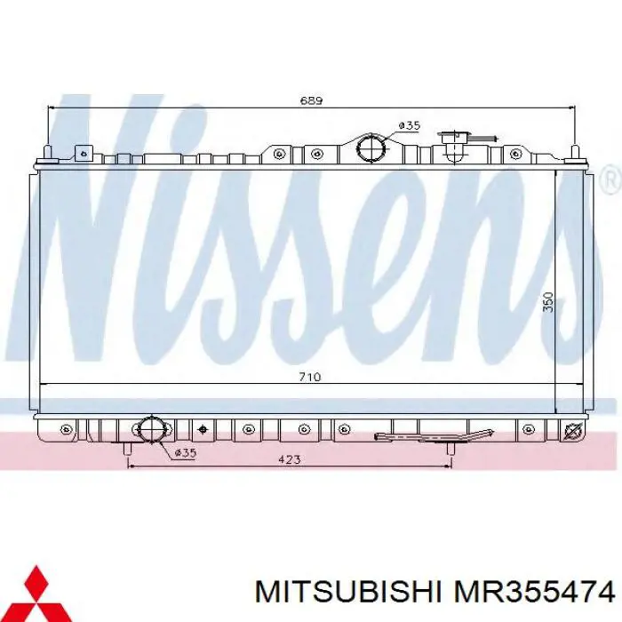 MR355474 Mitsubishi радіатор охолодження двигуна