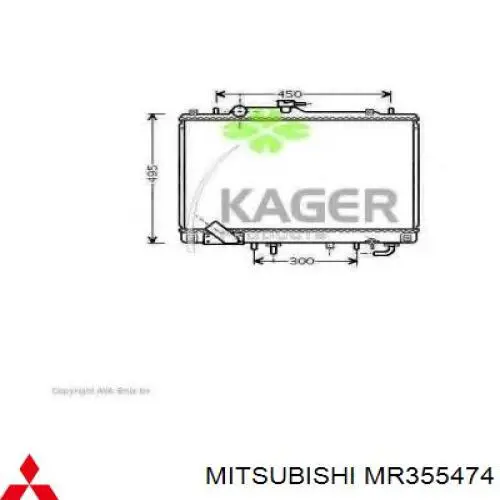 MR355474 Mitsubishi Радіатор охолодження двигуна