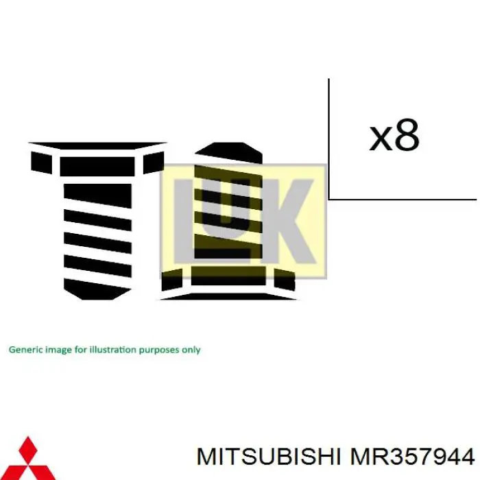 Болт кріплення маховика Mitsubishi MR357944 ціна, від 8.46 USD