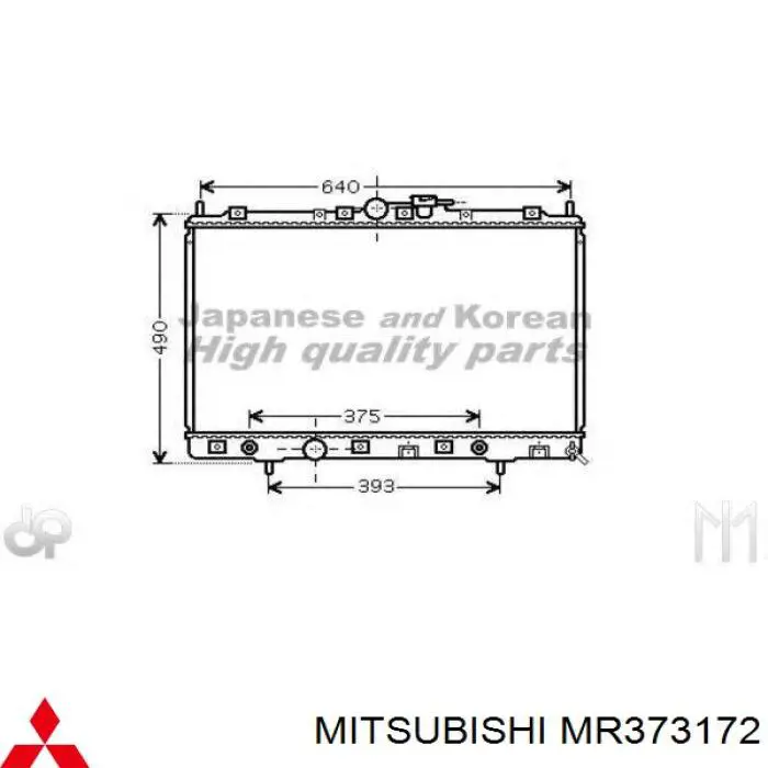 MR373172 Mitsubishi Радіатор охолодження двигуна
