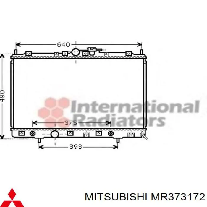 Купити MR373172 Mitsubishi Радіатор двигуна