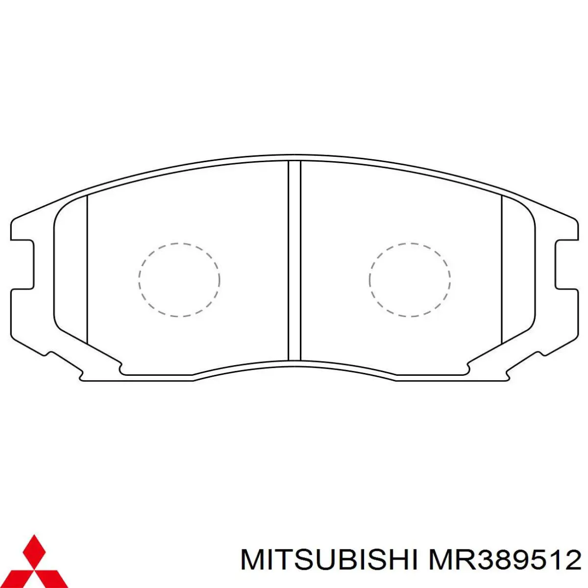 Колодки гальмівні передні, дискові MR389512 Mitsubishi