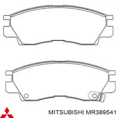 Купити MR389541 Mitsubishi Колодки гальмівні передні, дискові