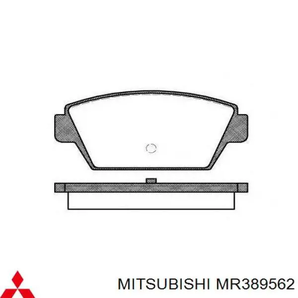 MR389562 Mitsubishi колодки гальмові задні, дискові