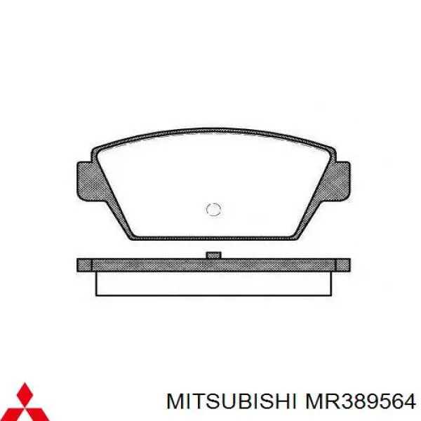 MR389564 Mitsubishi колодки гальмові задні, дискові