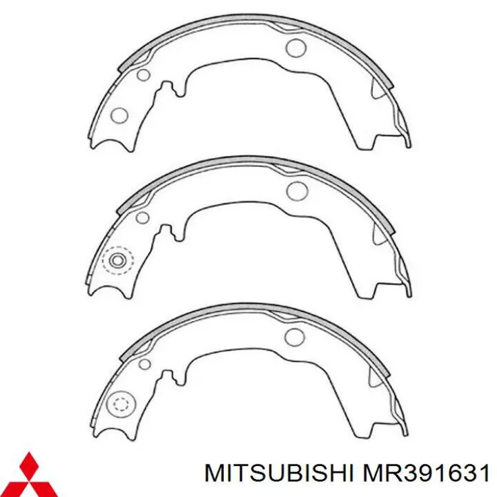 MR391631 Mitsubishi колодки гальмові задні, барабанні