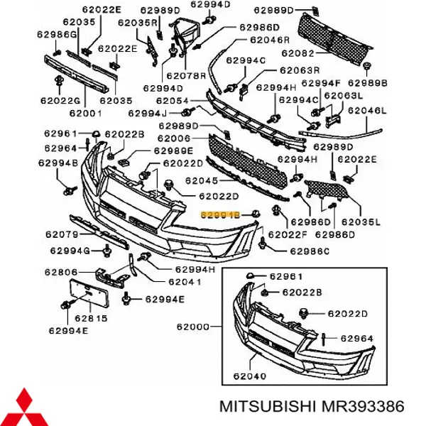 Кріплення переднього бампера MAK 14676 ціна, від 1.27 USD
