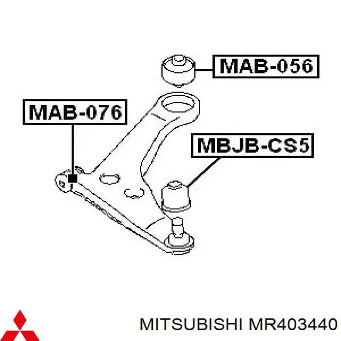 Сайлентблок нижнього важеля передньої підвіски Mitsubishi MR403440 ціна, від 4.90 USD