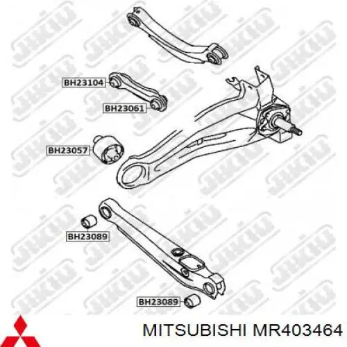 Купити MR403464 Mitsubishi Сайлентблок заднього поперечного важеля