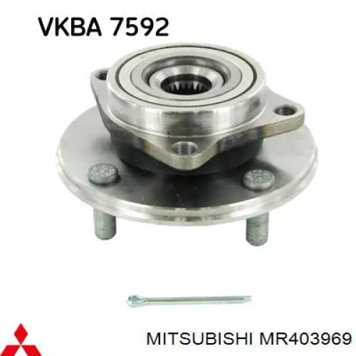 Комплект підшипник маточини передньої Mitsubishi MR403969 ціна, від 30.56 USD