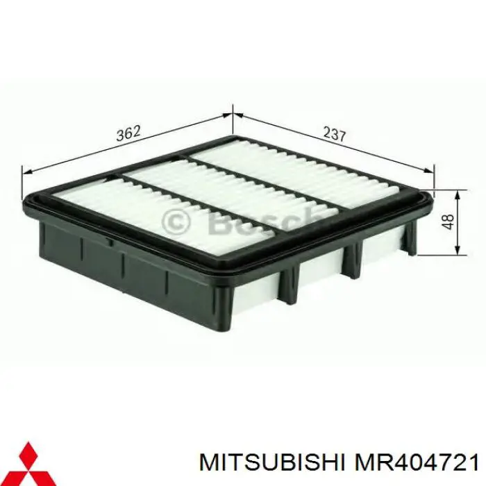 Елемент повітряного фільтра Mitsubishi MR404721 ціна, від 8.23 USD
