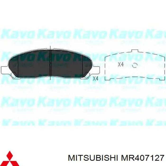 Передні тормозні колодки MR407127 Mitsubishi