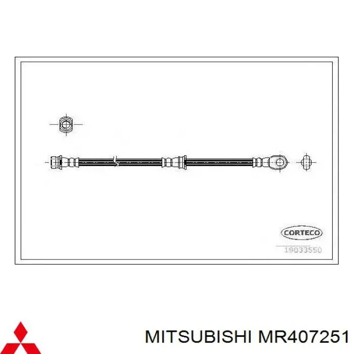 MR407251 Mitsubishi шланг гальмівний задній