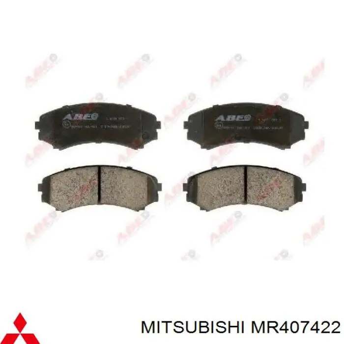 Купити MR407422 Mitsubishi Колодки гальмівні передні, дискові