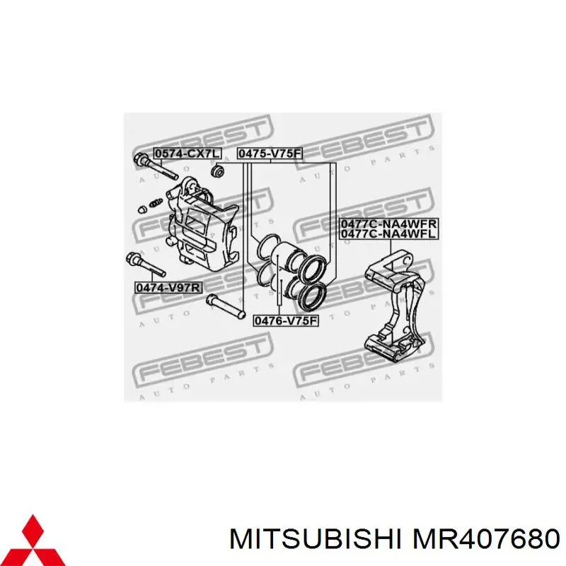 Купити 820934 Maxgear Скоба супорту переднього