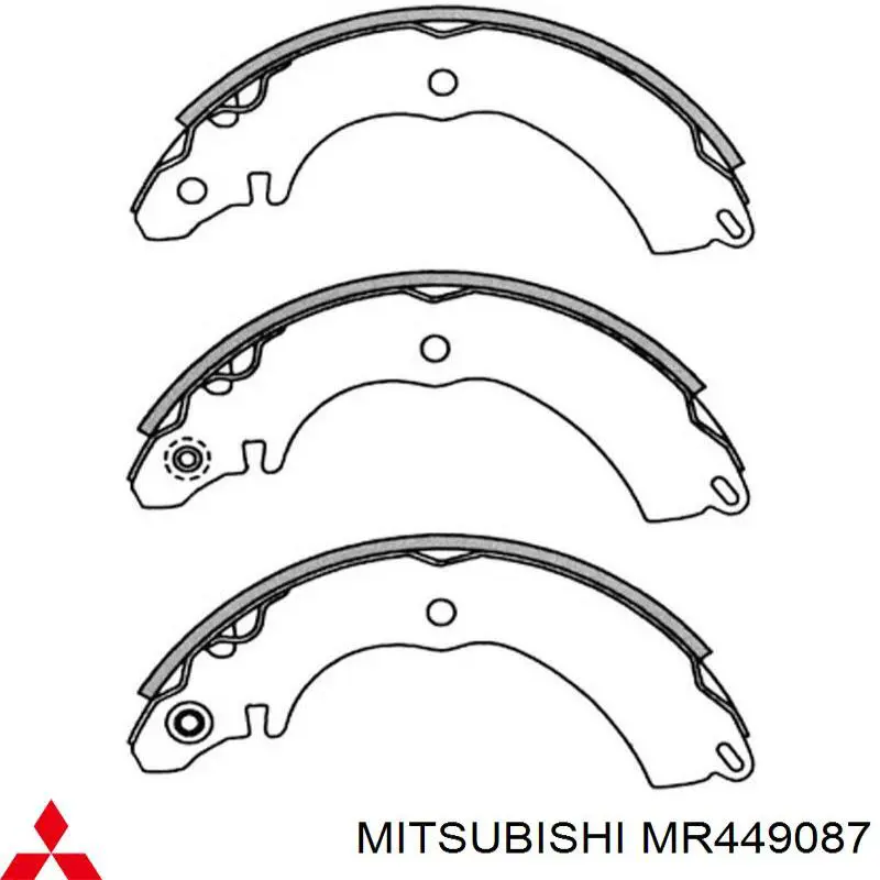 MR449087 Mitsubishi колодки гальмові задні, барабанні