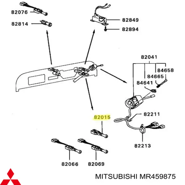 MR459875 Mitsubishi Перемикач підрульовий, правий