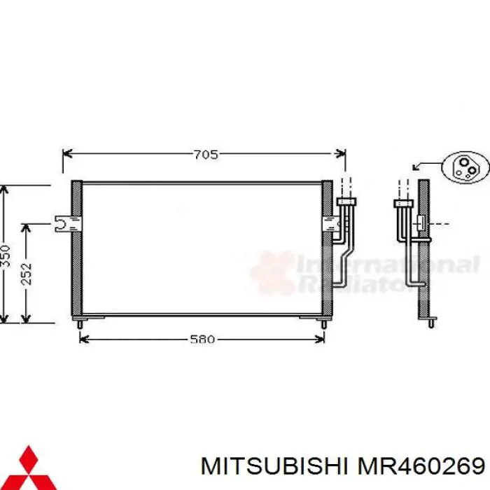 MR460269 Mitsubishi радіатор кондиціонера